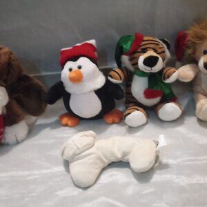 Plushes various stuff animals Christmas in July event decorative kidcore